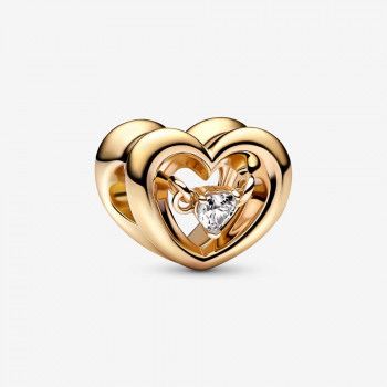 Pandora® 'Radiant heart' Dames Verguld Metaal Bedel - Goudkleurig 762493C01