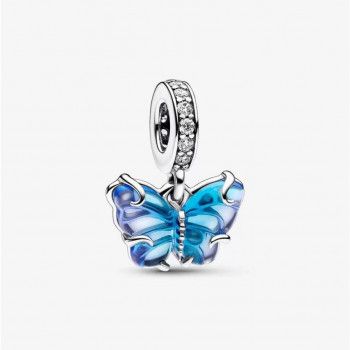 Pandora® 'Blue butterfly' Dames Zilver 925 925 Bedel - Zilverkleurig 792698C01