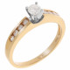 Orphelia® Dames Bicolore 18K Ring (sieraad) - Zilver/Goud RD-3716