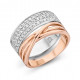 Orphelia® Dames Zilver 925 925 Ring (sieraad) - Zilver/Rosé ZR-7205