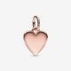 Pandora® 'Engravable heart tag' Dames Verguld Metaal Hanger - Rosegold 388914C00