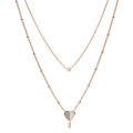Fossil Jewellery® 'Flutter hearts' Dames RVS Collier - Rosegold JF03648791