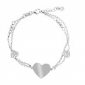 Orphelia® 'Heart' Dames Zilver 925 925 Armband (sieraad) - Zilverkleurig ZA-7384