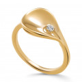 Orphelia® 'Etoile' Dames Zilver 925 925 Ring (sieraad) - Goudkleurig ZR-7524/G